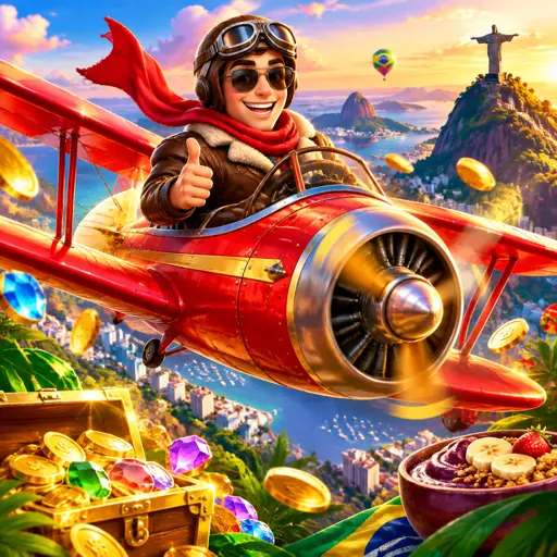 Cartão do jogo Aviator com avião decolando