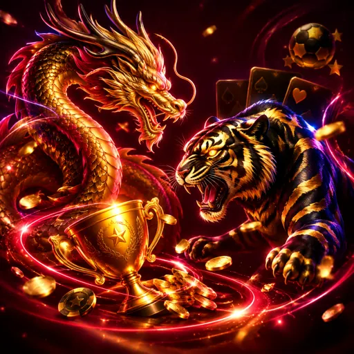 Dragon Tiger ao vivo com uma carta de cada lado
