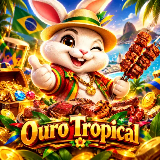 Cartão do slot Fortune Rabbit com o coelho da sorte