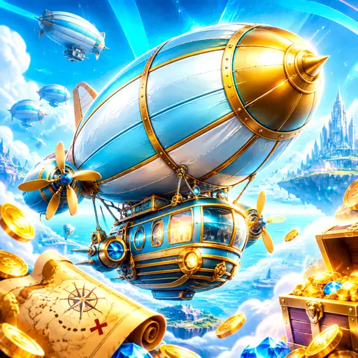 Jogo Zeppelin com dirigível subindo